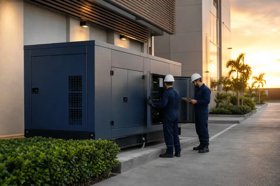 Aluguel de gerador no DF apoiando operação empresarial