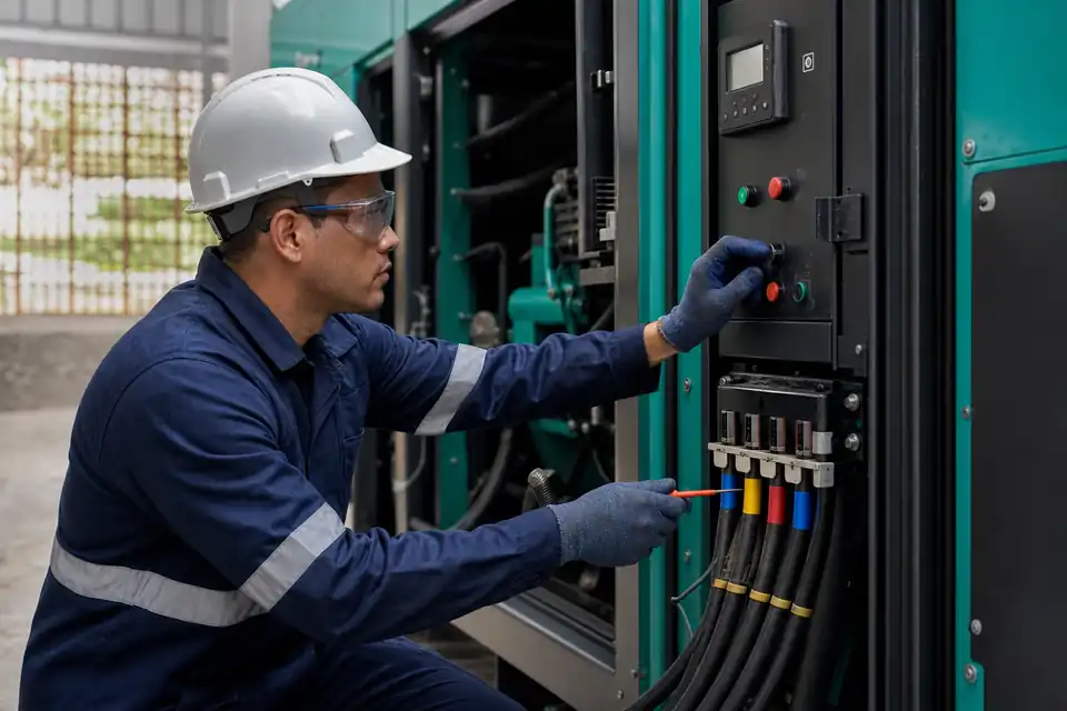 Aluguel de gerador no DF com equipe alinhando o atendimento